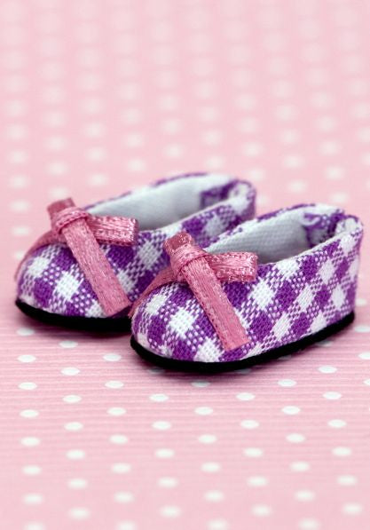PS-14 CHESS RIBBON SHOES (White purple-Pink) | Preorder | SHOES