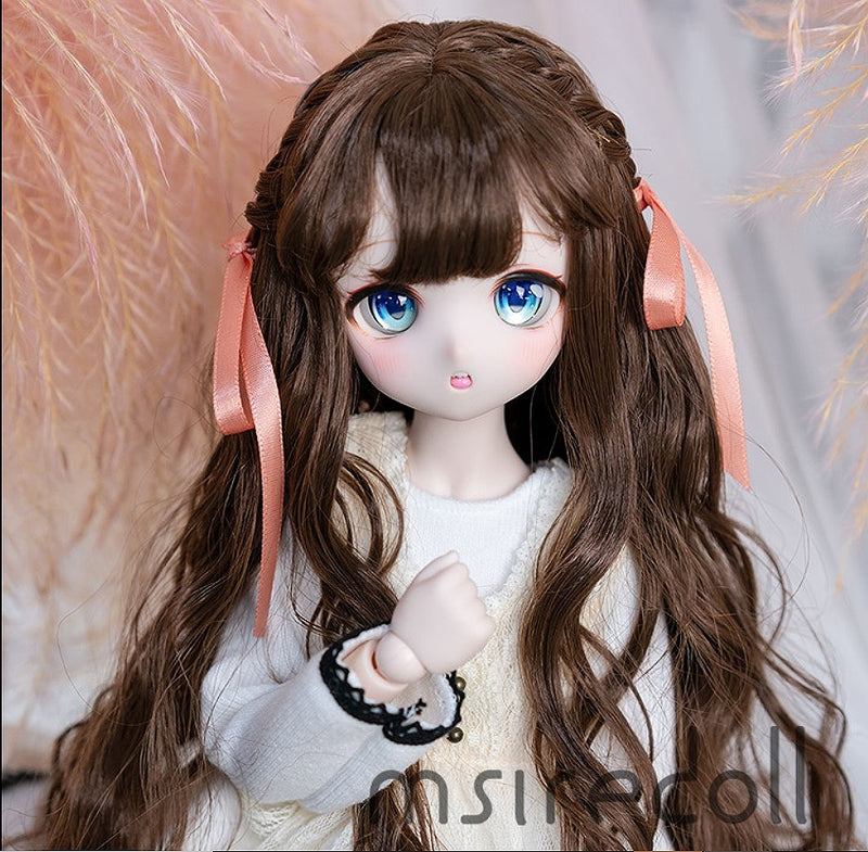 Soft silk long hair wig 1/4 7.5 inch Matte brown | Item in Stock | WIG