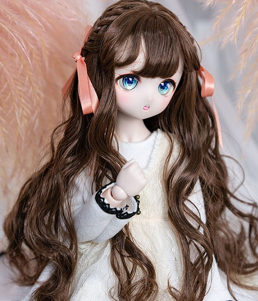 Soft silk long hair wig 1/4 7.5 inch Matte brown | Item in Stock | WIG