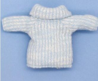 High-neck lapel sweater Baby blue | Item in Stock | OUTFIT