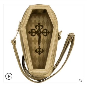 Coffin-shaped outing bag Champagne Gold | Item in Stock | ACCESSORY