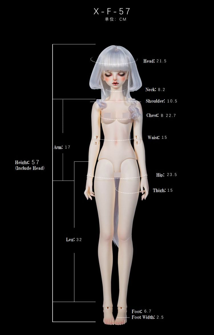 1/3 57cm Girl Body (XF-57) | Preorder | PARTS