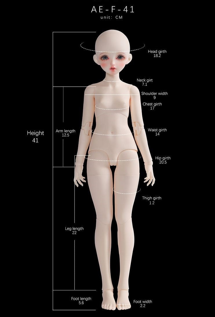 1/4 41cm Girl Body(AE-F-41) | Preorder | PARTS