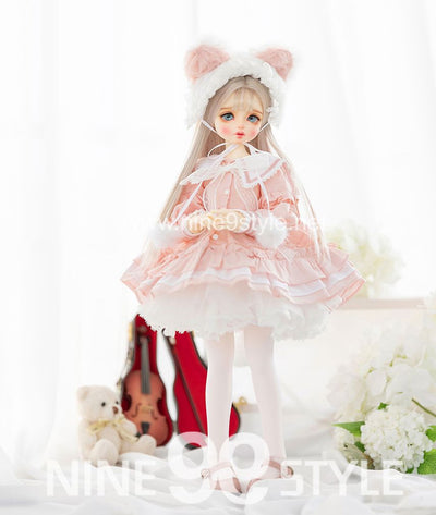 [MSD]Kitty sailor dress(Pink)&[NineBJD] Doll SET | Preorder | DOLL