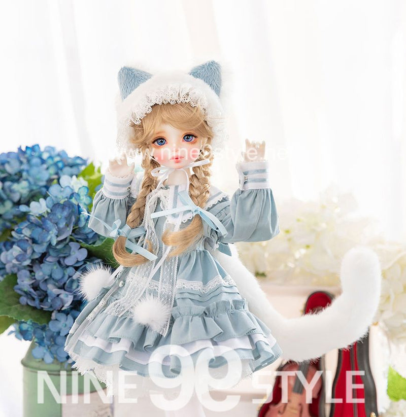 [MSD]Kitty sailor dress(Blue)&[NineBJD] Doll SET | Preorder | DOLL
