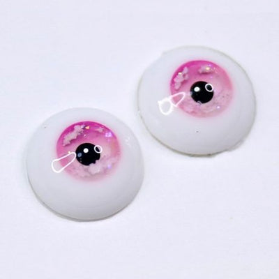 Cloud Eyes -Pink Black Pupil 14mm | Item in Stock | EYE