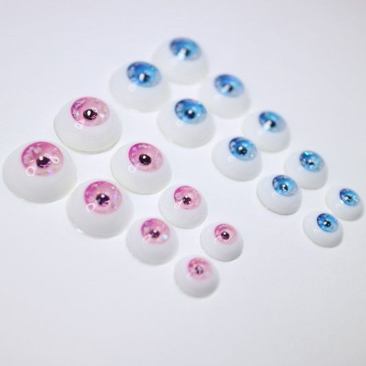 Cloud Eyes -Pink Black Pupil 16mm | Item in Stock | EYE