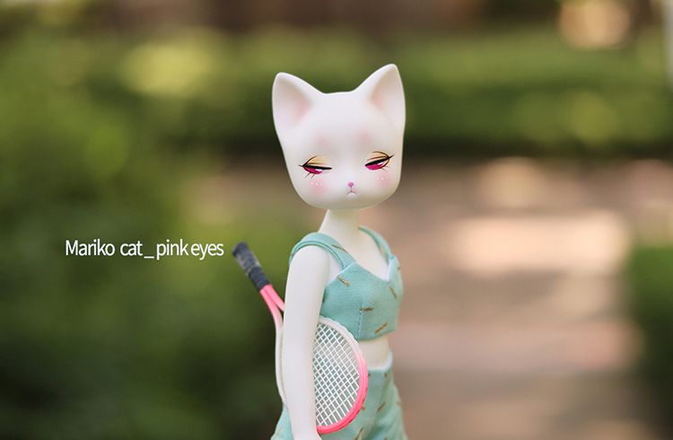 Mariko Cat (white_ pink eyes) [Limited Quantity] | Preorder | DOLL