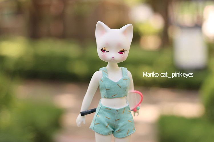 Mariko Cat (white_ pink eyes) [Limited Quantity] | Preorder | DOLL