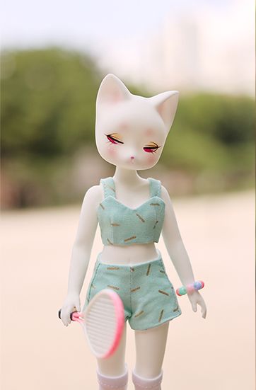 Mariko Cat (white_ pink eyes) [Limited Quantity] | Preorder | DOLL