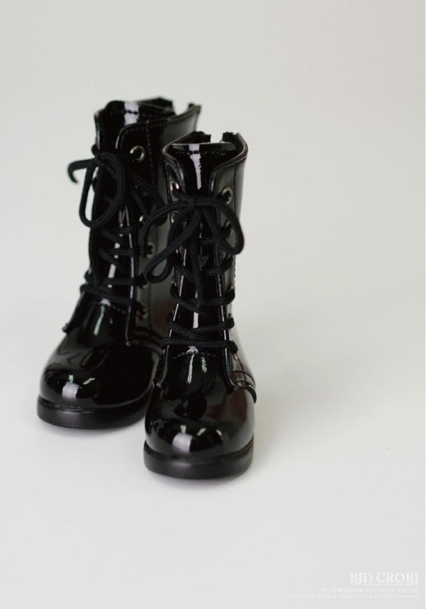 SHC-Laceup boots (Shiny Black) | Item in Stock | SHOES