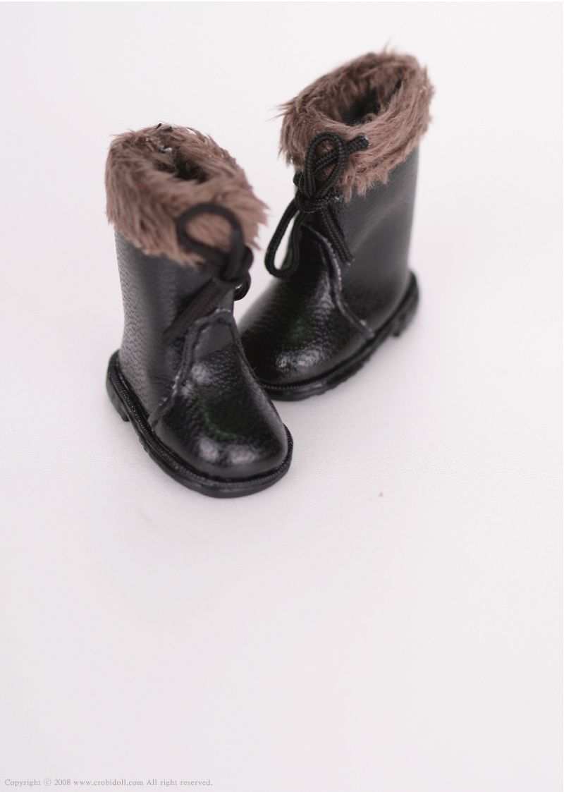 SHT-Fur Boots (Black) | Item in Stock | SHOES