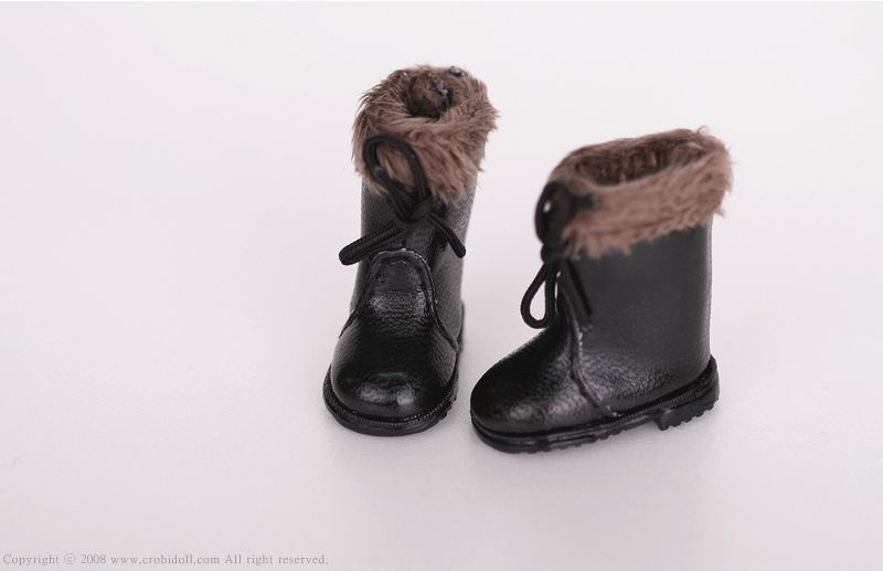 SHT-Fur Boots (Black) | Item in Stock | SHOES