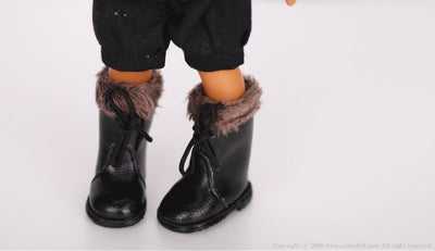 SHT-Fur Boots (Black) | Item in Stock | SHOES