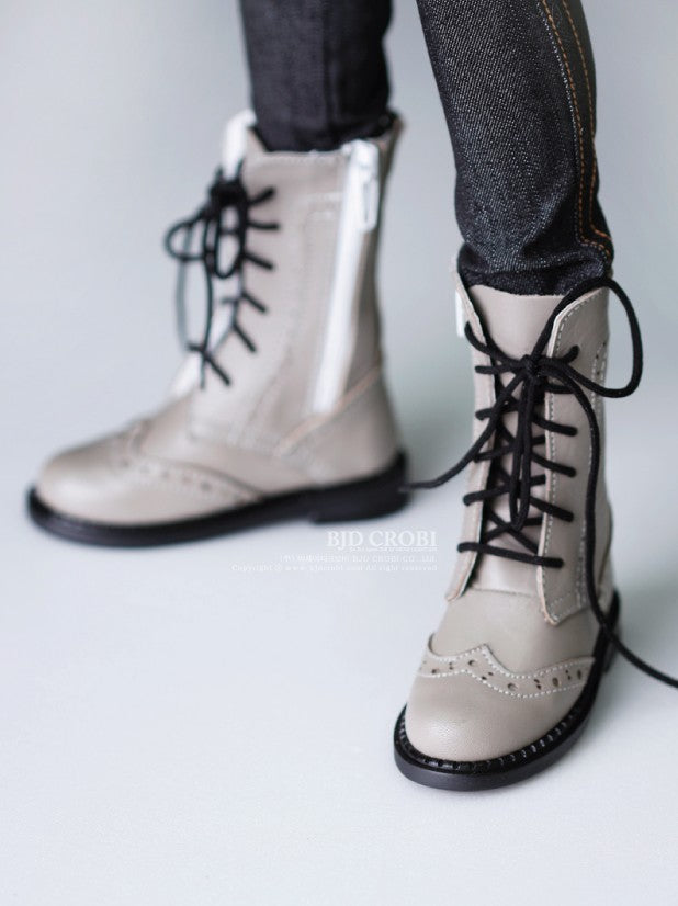 SHB-Combat boots(Beige L) | Item in Stock | SHOES