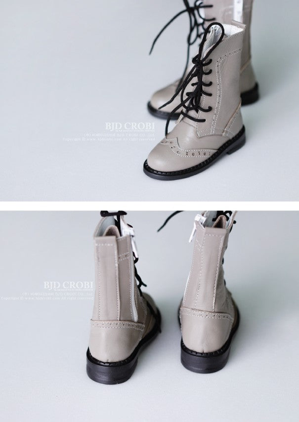 SHB-Combat boots(Beige L) | Item in Stock | SHOES